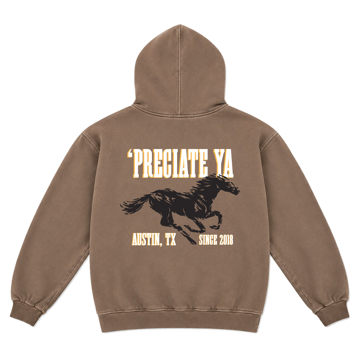 "Austin Horsepower" Heavyweight Hoodie Vintage Brown