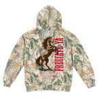 "Smokin' Stallion" Heavyweight Hoodie Wood Camo