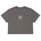 "Eagle" Crop Tee Charcoal Gray
