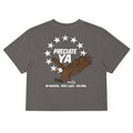 "Eagle" Crop Tee Charcoal Gray
