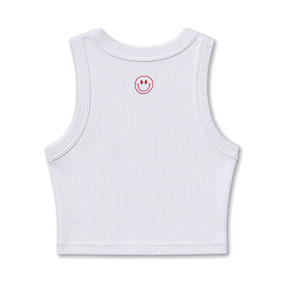 "Free Bird" Crop Tank White