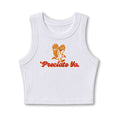 "Free Bird" Crop Tank White
