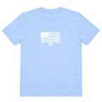 "Flag" Tee Heather Carolina Blue