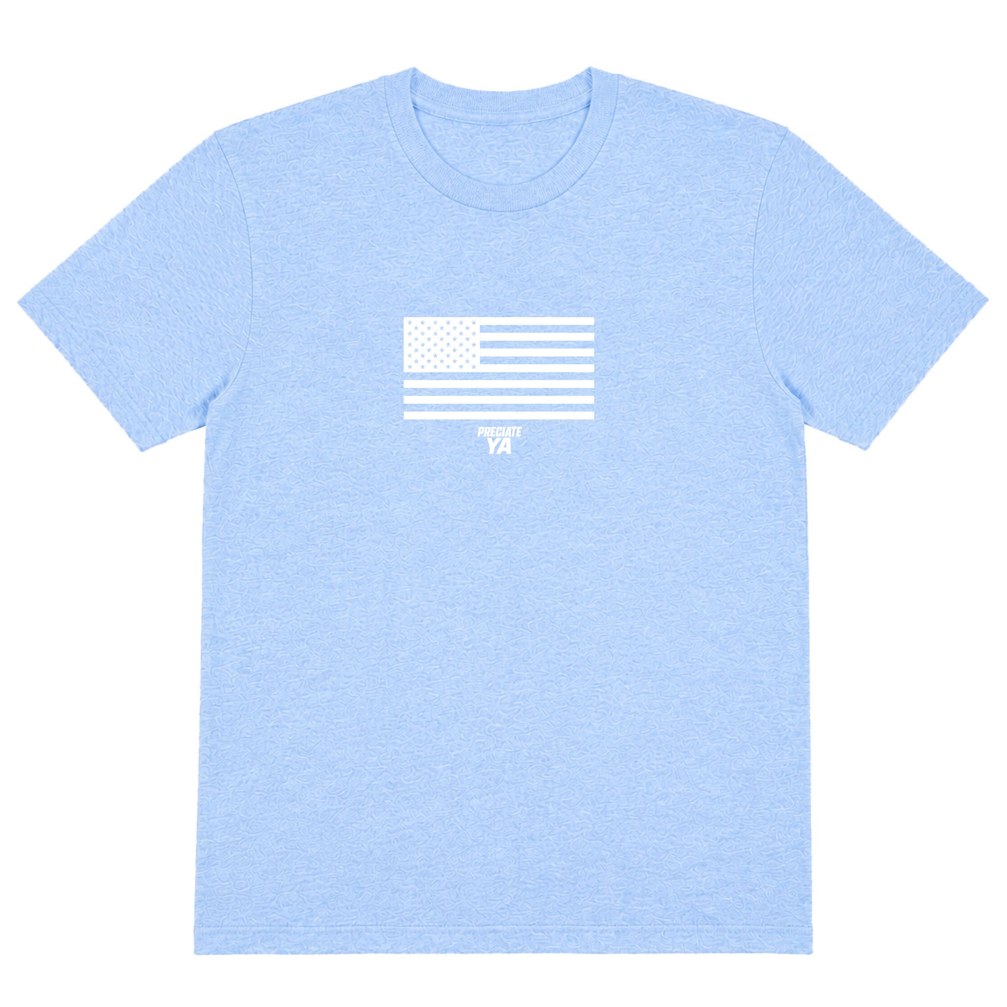 "Flag" Tee Heather Carolina Blue