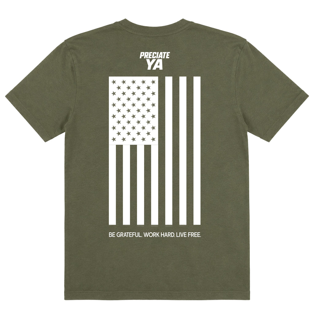 "Flag" Tee Military Green