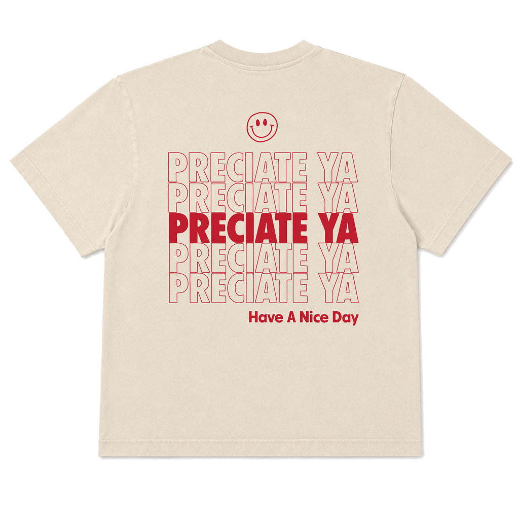 "Have A Nice Day" Tee Natural Heavyweight
