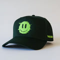 "Happy Face" Snapback Dark Green/Neon Green