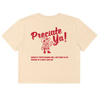 "Howdy" Crop Tee Natural/Red