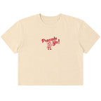 "Howdy" Crop Tee Natural/Red
