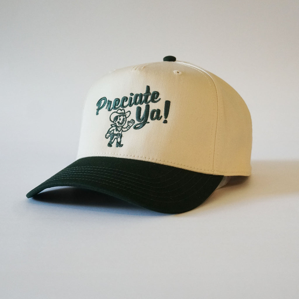 "Howdy" Snapback Natural/Dark Green