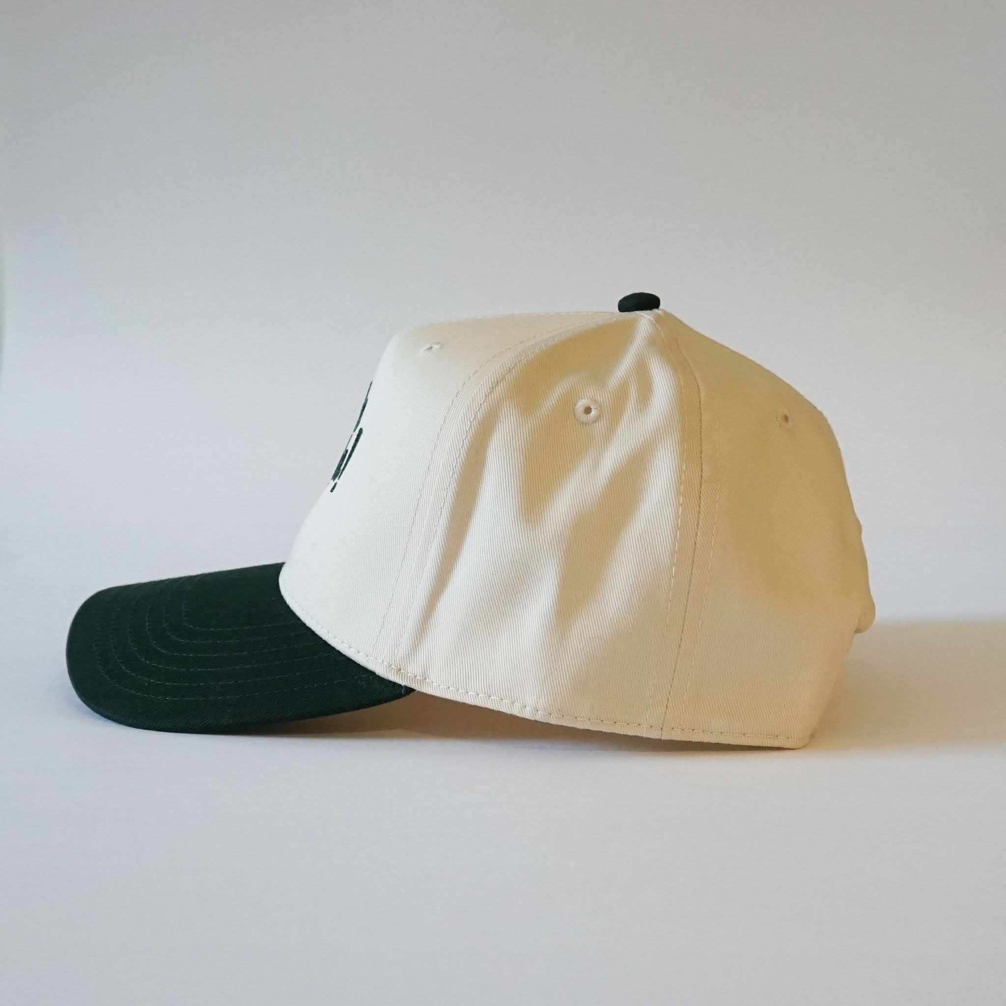 "Howdy" Snapback Natural/Dark Green