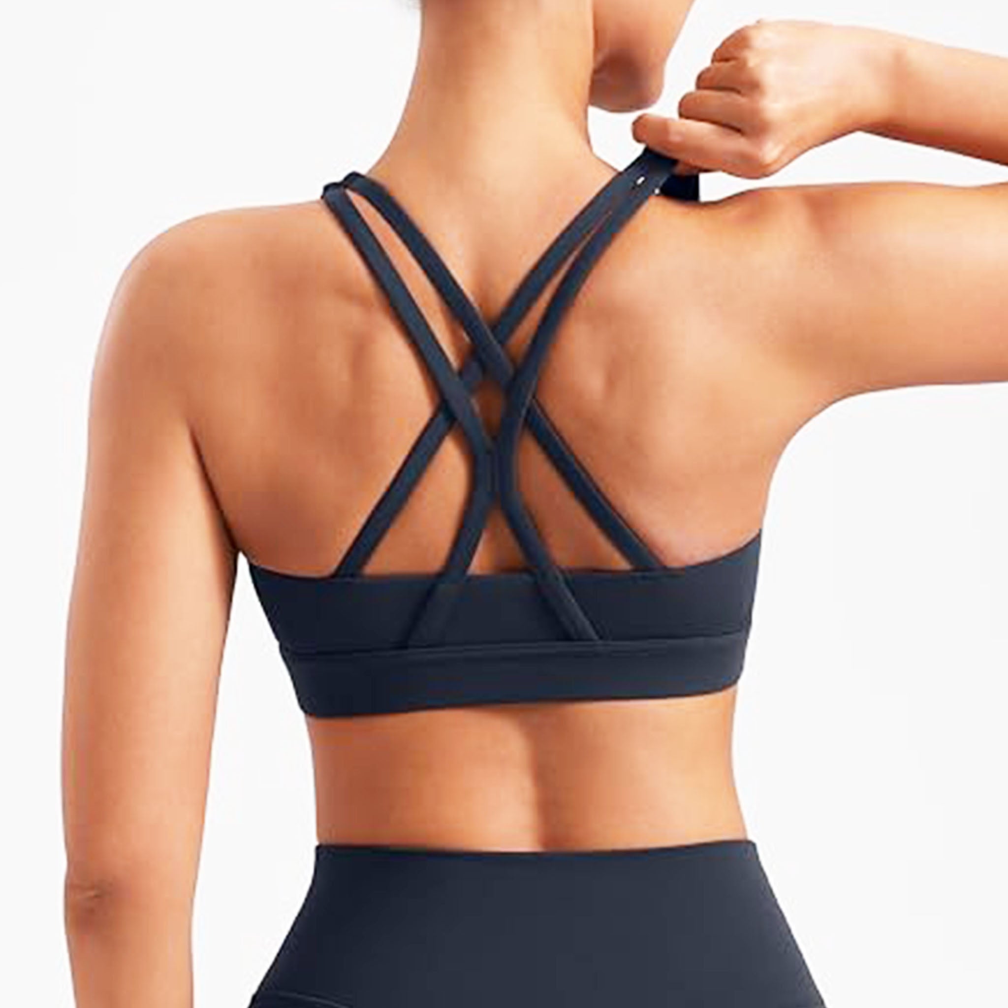 PRECIATE YA Sports Bra Navy Blue