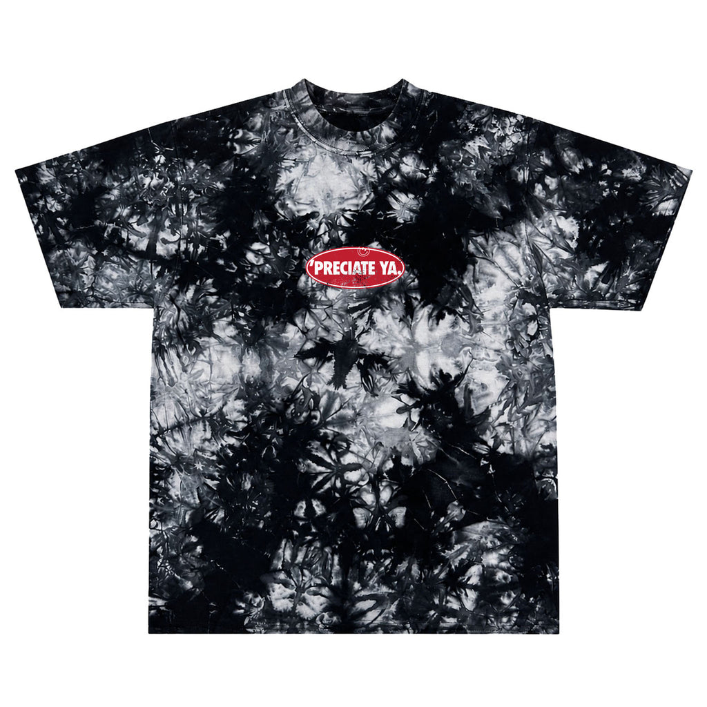 "Open Road" Tee Black/White Tie Dye Heavyweight