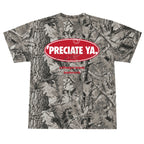 "Open Road" Tee Gray Wood Camo Heavyweight