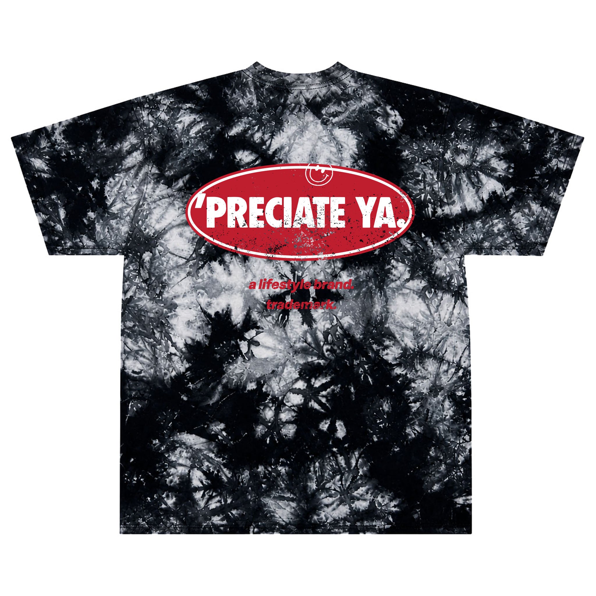 "Open Road" Tee Black/White Tie Dye Heavyweight