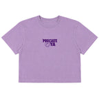 "Smiley Face" Crop Tee Orchid Purple
