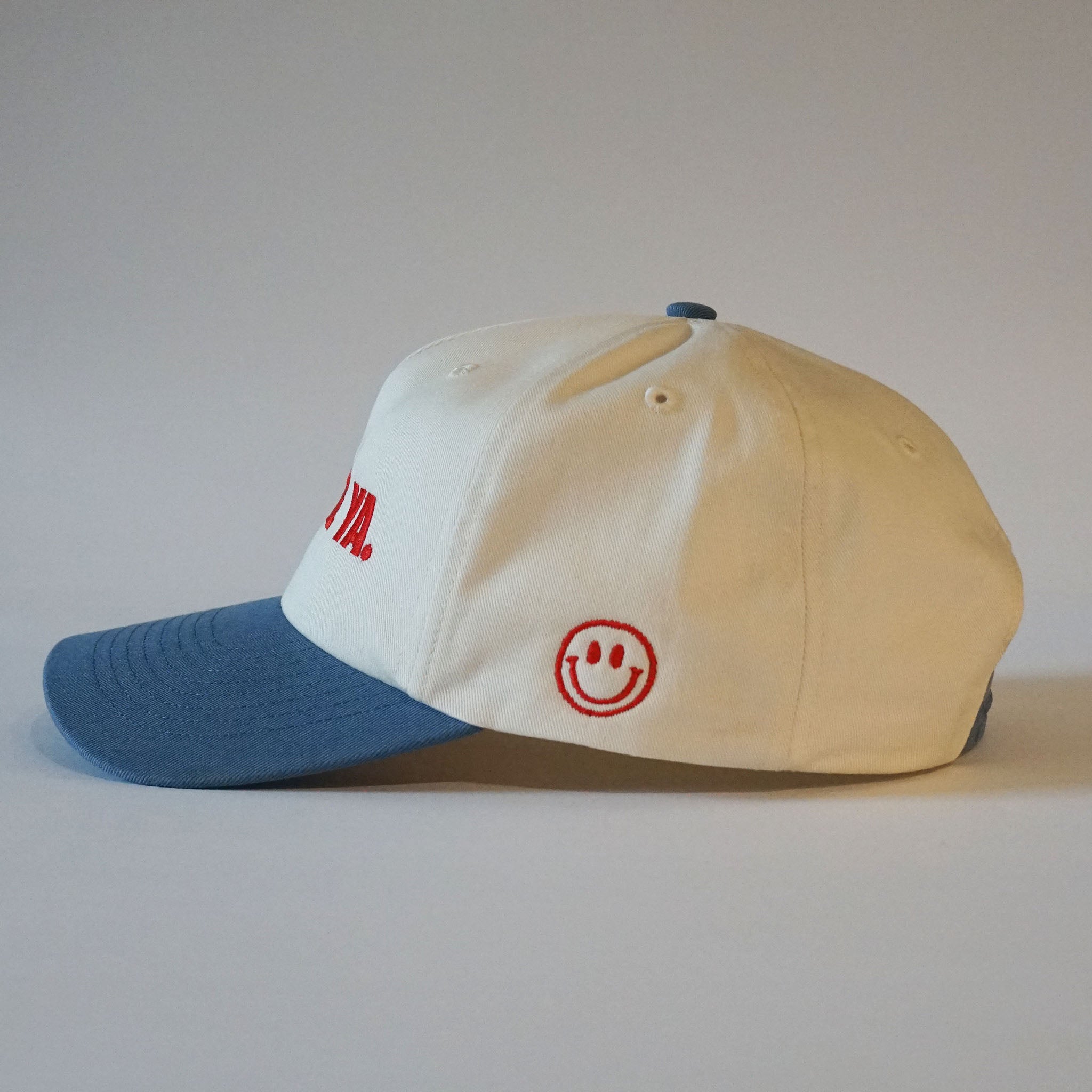 "PRECIATE YA." Snapback Natural/Denim Blue