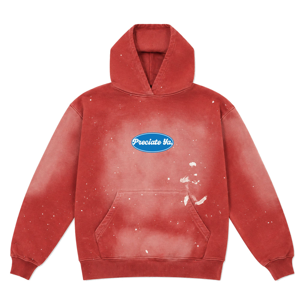 "To Live Free" Heavyweight Hoodie Vintage Red