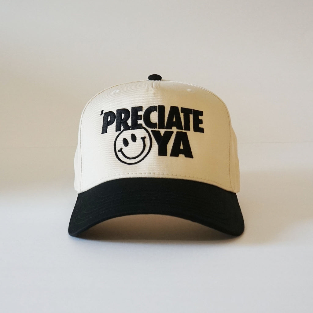 "Smiley Face" Snapback Natural/Black