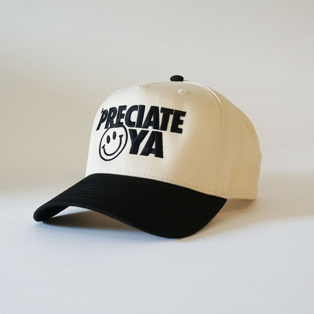 "Smiley Face" Snapback Natural/Black
